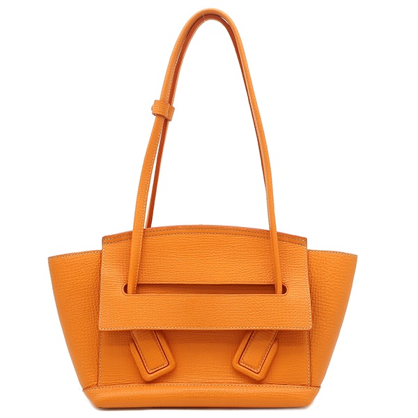 ボッテガヴェネタ BOTTEGA VENETA ショルダーバッグ スモール ザ アルコ レザー オレンジ ゴールド金具 ハンドバッグ 580725 【中古】