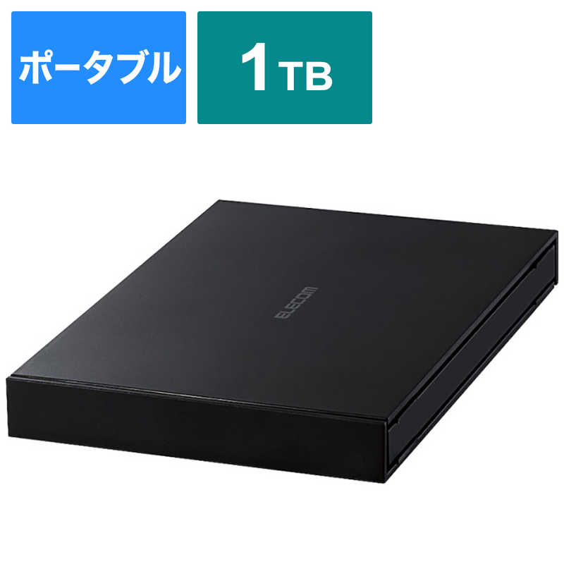 エレコム　ELECOM　外付けSSD USB-A接続 (PS4対応) ブラック [ポータブル型/1TB]　ESD-EJ1000GBKR