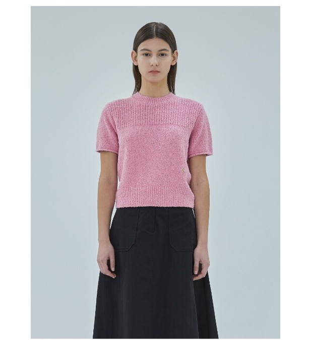 【MARITHEFRANCOISGIRBAUD】 W SUMMER BOUCLE KNIT : PINK