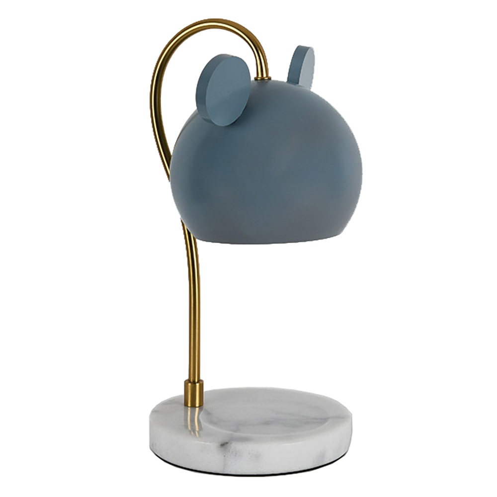 アロマキャンドルウォーマーランプ マウス金属ポール大理石照明 ライト 屋内照明 間接照明ブルー