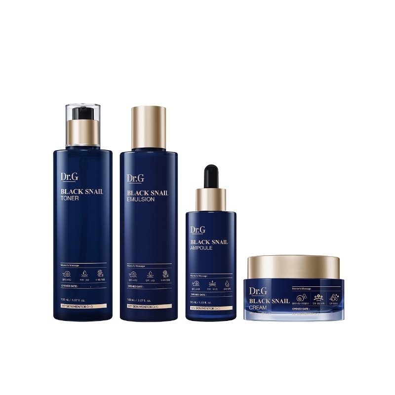 ブラックスネイルプレステージ (化粧水トナー150ml+乳液 エマルジョン150ml+アンプル50ml+クリーム50ml)