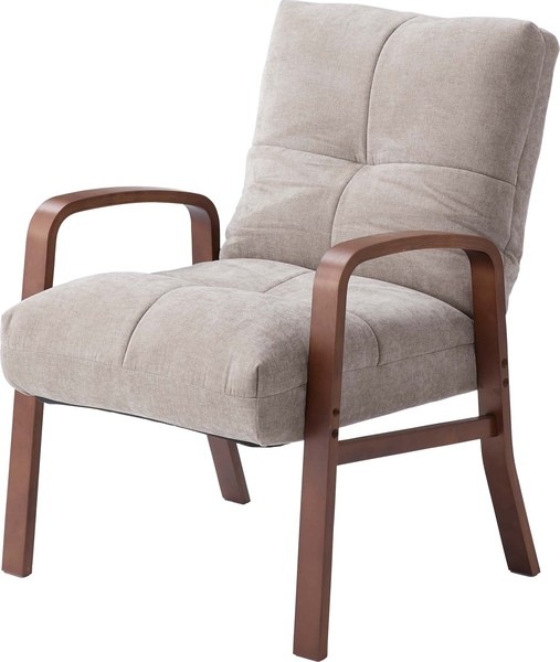 リクライニングチェア LSS-36 高座椅子 座椅子 6段階リクライニング シンプル 折りたたみ ゆったり グレー ベージュ リビング リラックス 椅子 いす チェア 和室 洋室