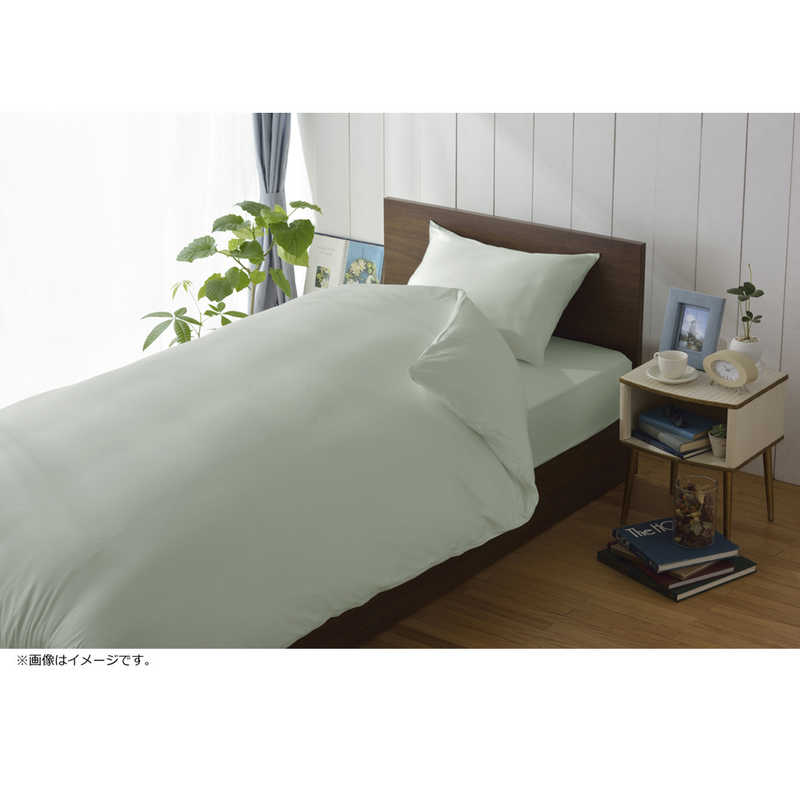 生毛工房　掛け布団カバー 80サテン シングルサイズ (綿100%/150×210cm/ミントグリーン)