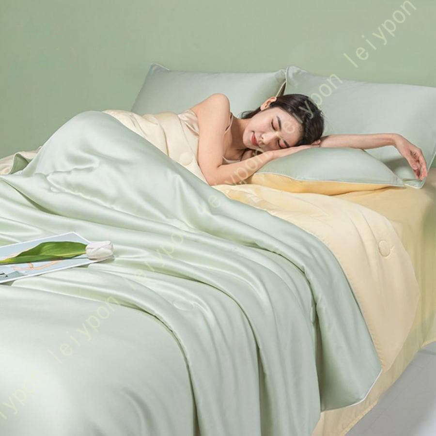 肌掛け布団 冷感 キルトケット 夏 掛け布団 シングル スーパークール 肌布団 4点セット 洗える 抗菌防臭 吸湿速乾 シルクケット 3点セット ブルー