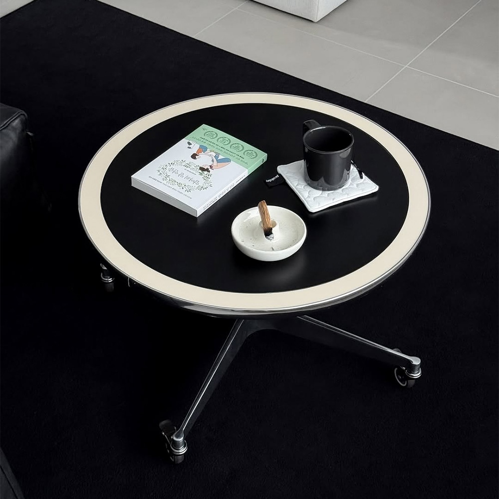 トントンラウンドホイールソファテーブル 韓国インテリア 選べる天板カラー バター ブラック サイズが選べる ローテーブル 食卓 座卓 ダイニングテーブル ソファーテーブル 60/80x38.5~52c