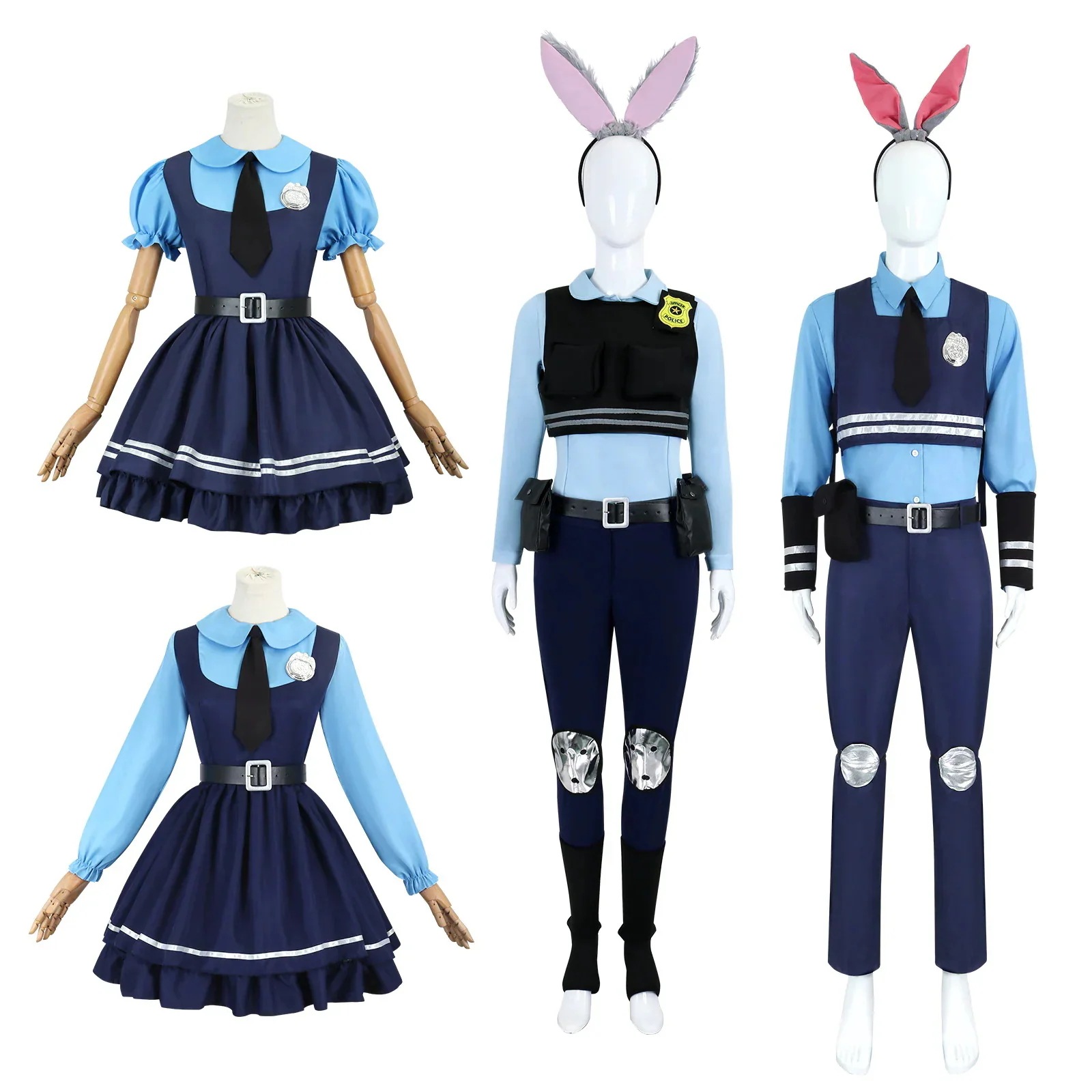 ハロウィンクレイジーアニマルタウンコスプレ服judyジュディウサギコスプレ擬人服アニメコスプレ衣装フルセット