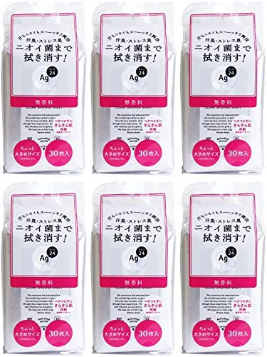 セット販売　ファイントゥデイ エージーデオ24 クリアシャワーシートN 無香性 (30枚)×6個セット デオドラントシート