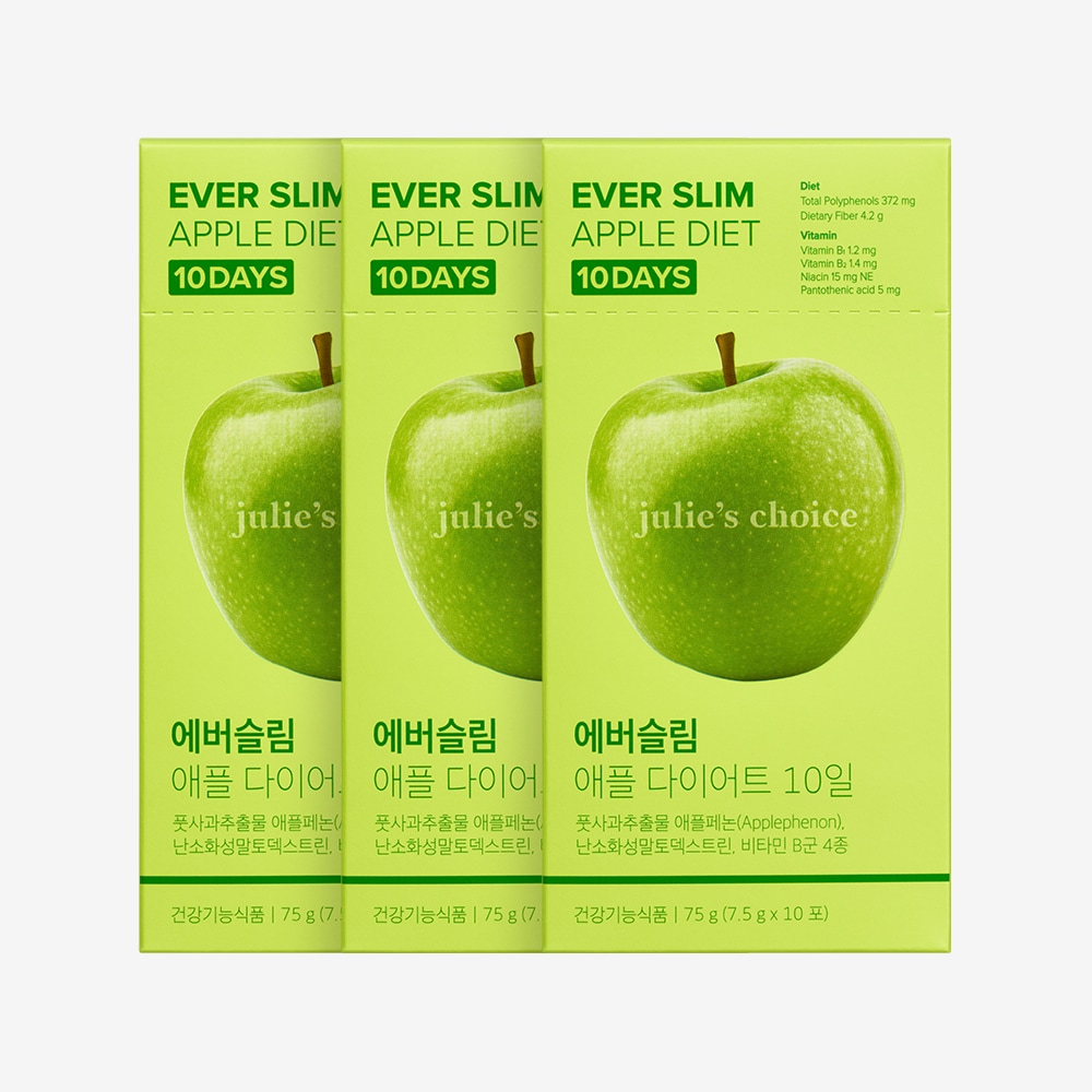 【1+1+1】【Julie s Choice】エバースリム アップルダイエット 10包