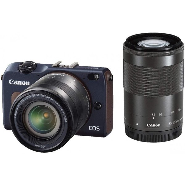 【中古】キヤノン Canon EOS M2 ダブルズームキット ベイブルー SDカード付き SDカード付き