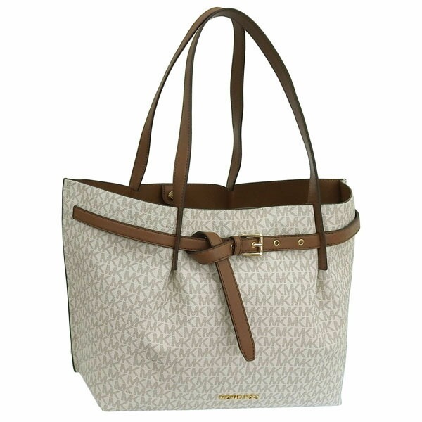マイケルコース バッグ レディース トートバッグ アウトレット バニラ×ブラウン エミリア 35S1GU5T7B-150 MICHAEL KORS