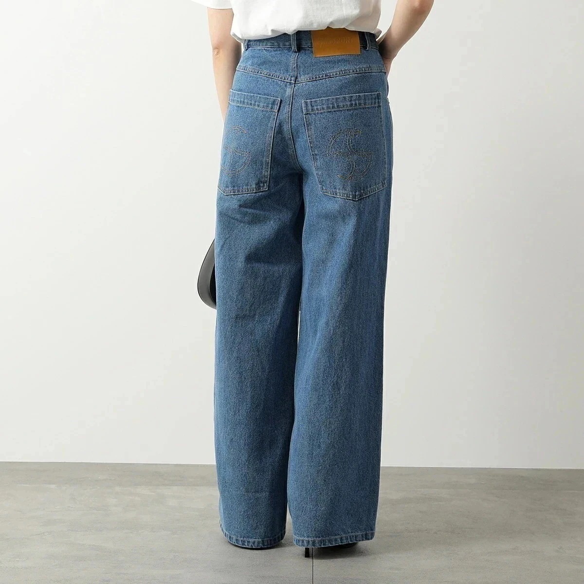 OperaSPORT オペラスポーツ ジーンズ DEVIN JEANS P9ED15 レディース デニム コットン ロゴステッチ Gパン ジーパン ワイド BL 14,340円