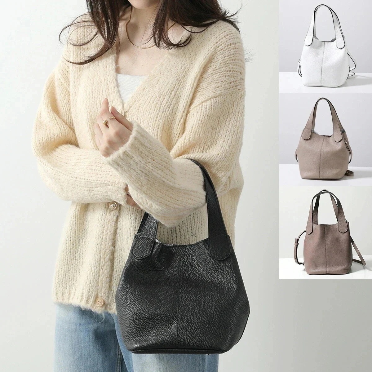 RIPANI リパーニ ハンドバッグ ANNA アンナ 7244OJ レディース レザー ショルダーバッグ トートバッグ ロゴ 鞄 カラー4色 【mega】