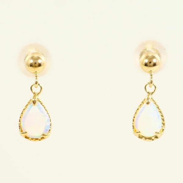 K18 18金 YG ピアス オパール ジュエリー 中古