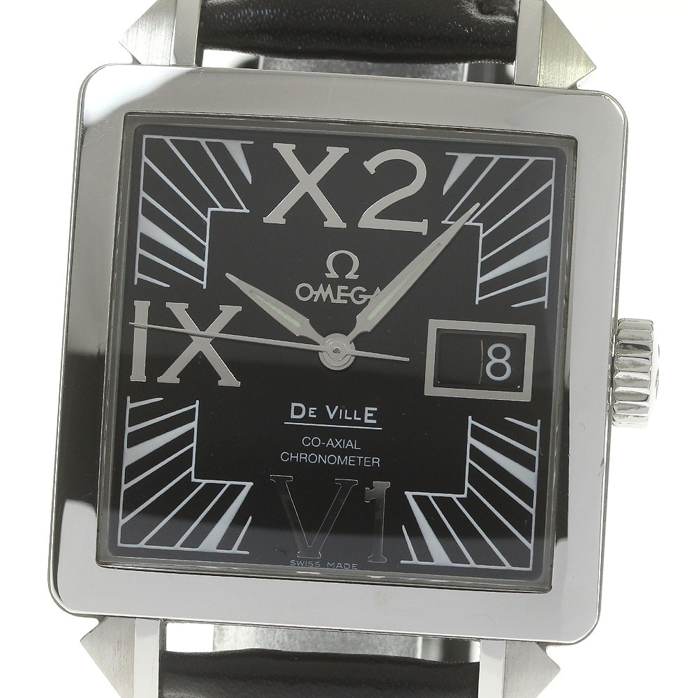 オメガ OMEGA 7813.50.31 デビル コーアクシャル X2 ビッグデイト 自動巻き メンズ 良品 箱・保証書付き_843448【中古】