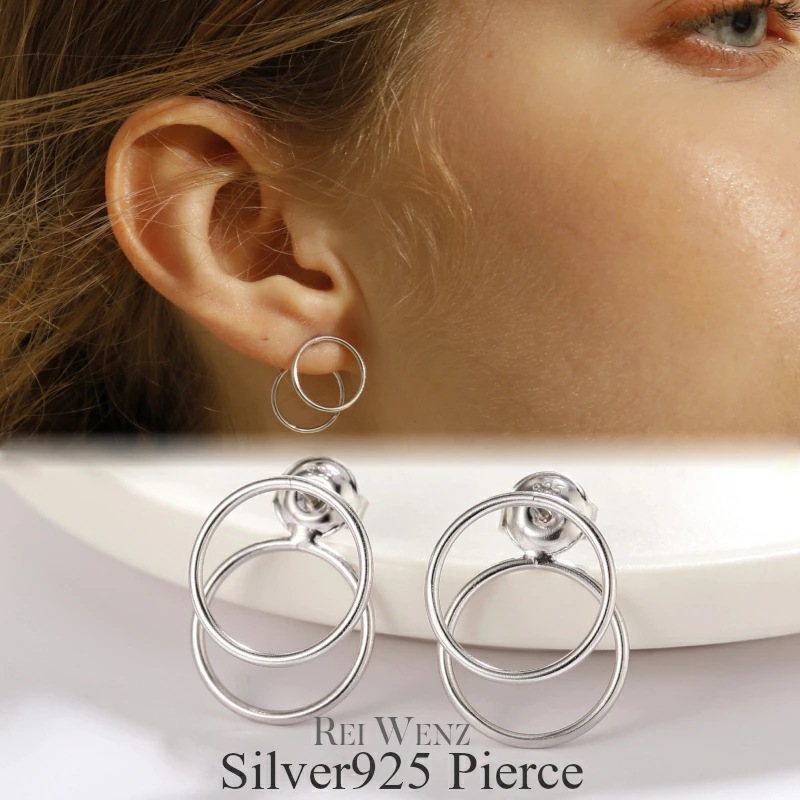 【高品質Silver925】ピアス 金属アレルギー シルバー S925 丸 サークル バックキャッチ K18 おしゃれ レディース ブランド プレゼント 人気 韓国