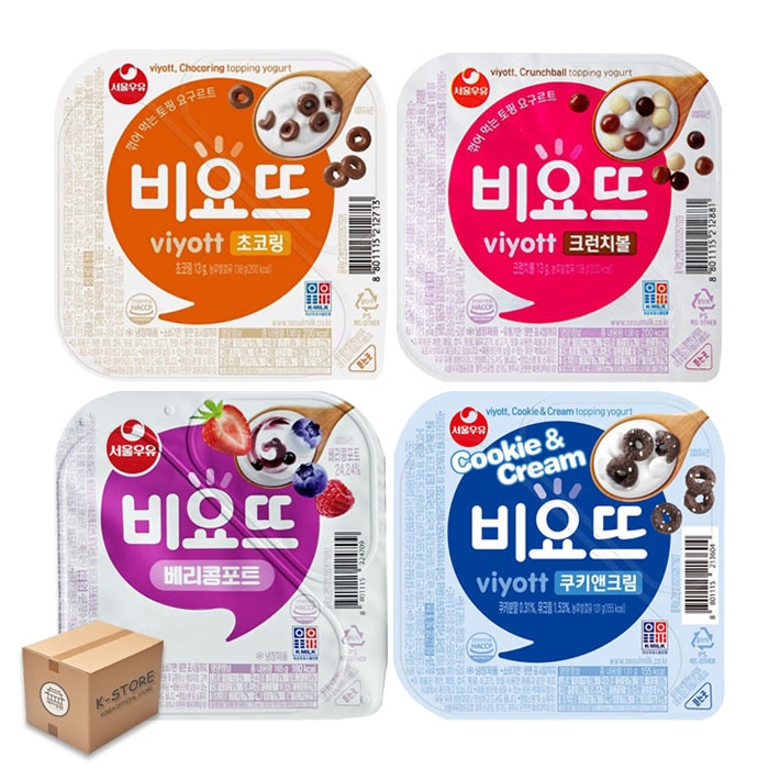 【業者向け / 通常配送】 ビヨットヨーグルトシリアル 4種 60個(12個 x 5) クール便 [新味の新発売]