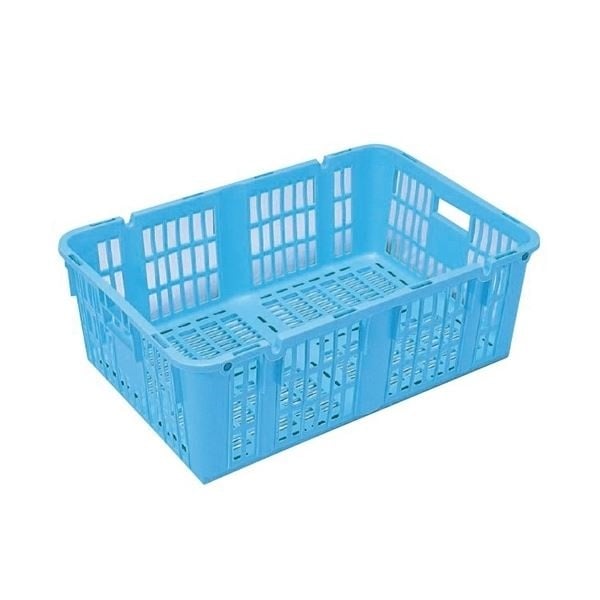 5個セットプラスケット/網目ボックス No.950 金具なし ブルー スタッキング金具使用時:段積み可