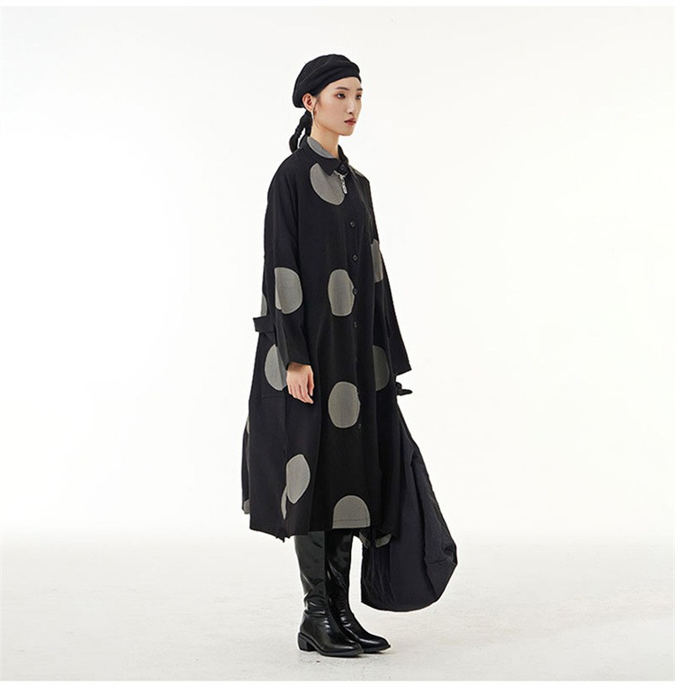 激安セール ドット プリント ロングスカート ワンピース 新品 大きなサイズ ゆったりする 快適である イレギュラー