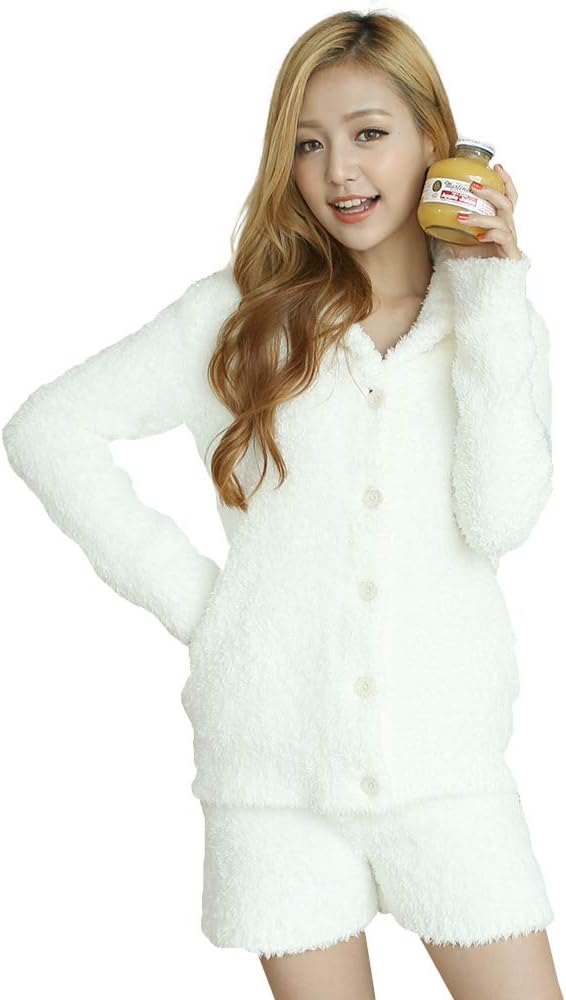 [ルアンナジェナ] ルームウェア レディース パジャマ カーディガン & ショートパンツ 2点セット QW517