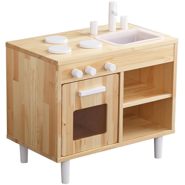 ホームテイスト MMP60 ままごとキッチン　知育玩具　天然木製　【Michelle-ミシェル】 ナチュラル メーカー直送