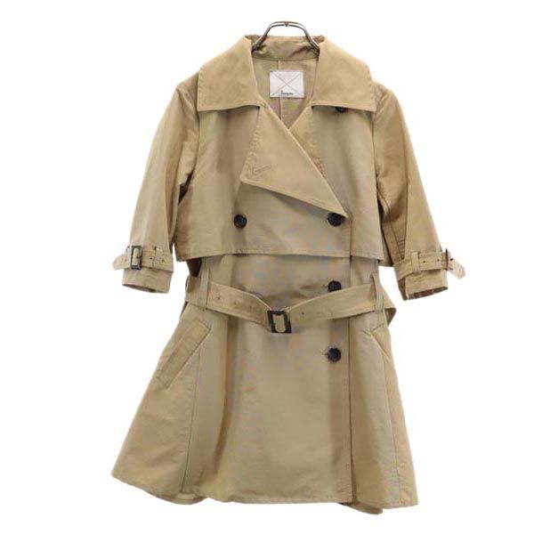 バスキーヌ 5分袖 トレンチコート 1 ベージュ系 BASQUINE レディース 4,750円