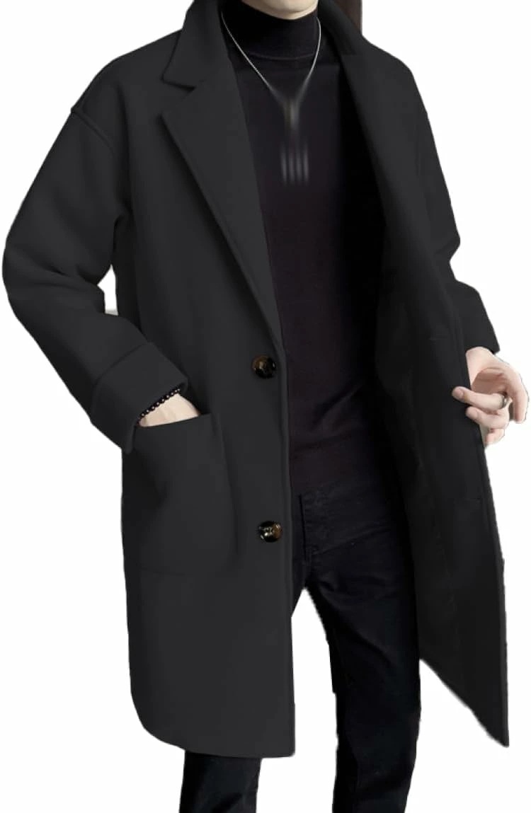 チェスターコート メンズ スリム ロングコート ウール ビジネス ベーシック ラシャコート 大きいサイズ 通勤 ジャケット ファッション 秋冬 無地 暖かい 防寒 ロング丈 アウター メルトンコート