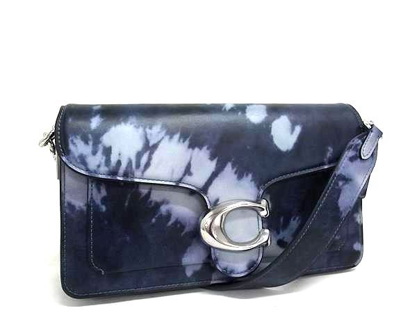 ショルダーバッグ THE TABBY BAG タビー レザー CU082 シルバー金具 ネイビー系 ハンドバッグ ショッピングバッグ トートバッグ 鞄 ブランド 斜め掛け【本物保証】