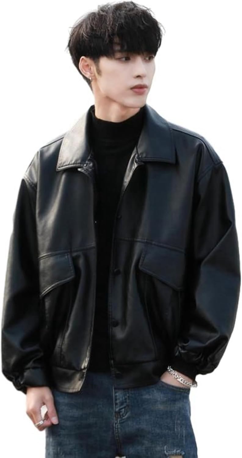 メンズ ライダースジャケット PU革ジャン ブルゾン ジャンパー カッコイイ ショート アウター 春 秋 バイクジャケット ストリート バイカー かっこいい スタジャン フライトジャケット おしゃれ
