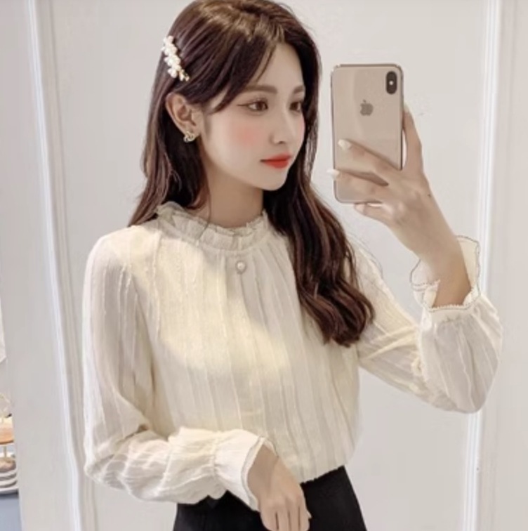 トップス デート シャツ ブラウス カットソー 袖あり 長袖 かわいい 大人可愛い きれいめ シンプル カジュアル 大人 上品 おしゃれ お洒落 かっこいい レトロ 大人女子 こなれ感 キュート