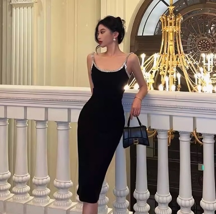 ドレス ワンピース ウェディング パーティー 結婚式 二次会 披露宴 演奏会 発表会 ステージ 舞台 フォーマル キャバ ダンス 謝恩会 ラウンジ クラブ ミモレ フレンチスリーブ 襟なし タイト