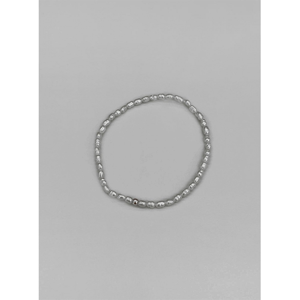 ブラックアップ (シルバー925) キッチャ淡水パールブレスレット