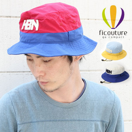 サファリハット メンズ ブランド レディース FICOUTURE フィクチュール Packable Hat パッカブルハット 折りたたみ アウトドア 野外フェス 紫外線対策 UVケア 春夏 登山用品