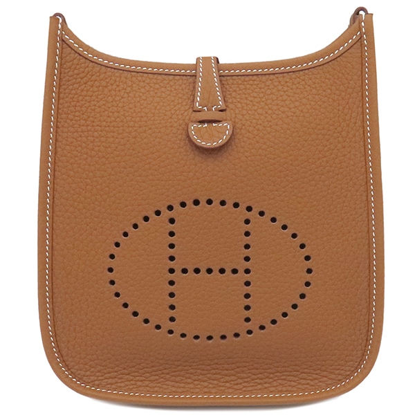 エルメス HERMES ショルダーバッグ エヴリンTPM トリヨンクレマンス ゴールド シルバー金具 新品 未使用 茶 W刻印（2024年製） 【箱】【中古】
