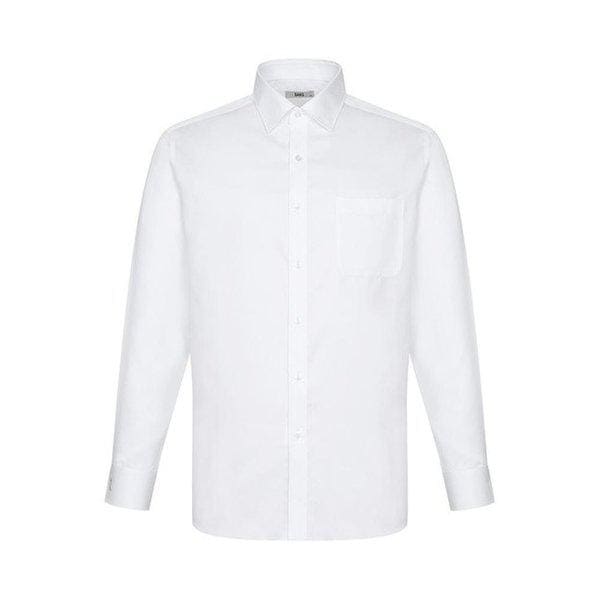 綿混紡ソリッドパターン ドレスシャツ__DLP3SHDL101A1