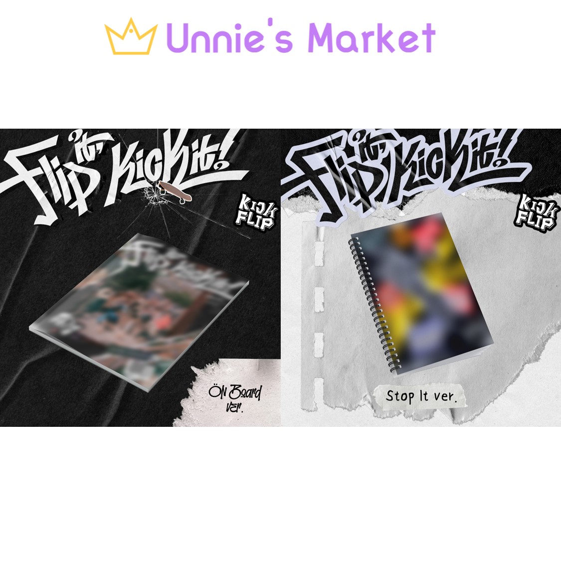[SET] KickFlip - Flip it, Kick it! 1st Mini Album (On Board ver. / Stop it ver.)