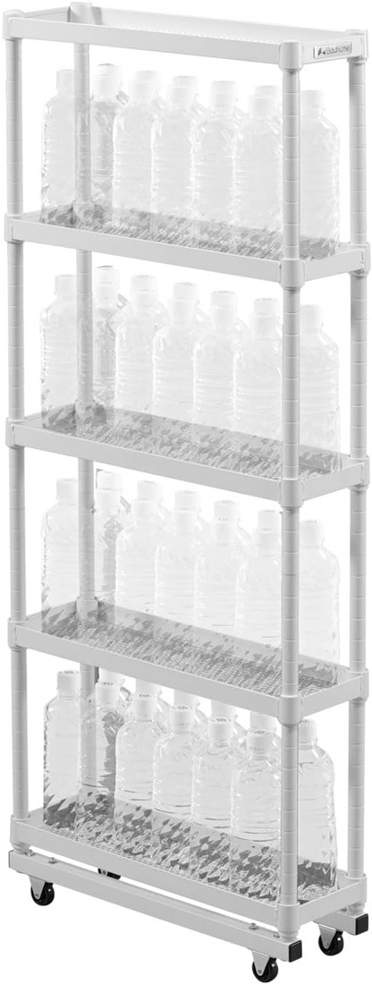 バウヒュッテ BHS-150-WH スリムボトルラック (幅15cm×奥行46cm) ホワイト BHS150WH