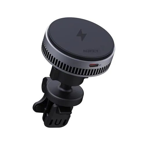 AUKEY HD-MC13A-GY カーマウント型ワイヤレス充電器 冷却機能搭載 15W グレー