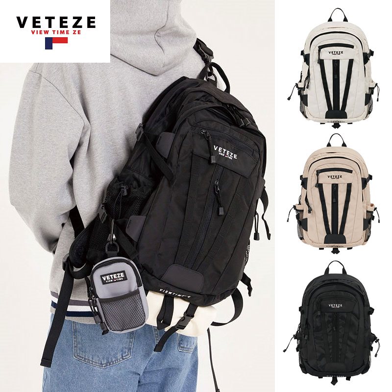 ベテゼ[VETEZE] Multi Cross Backpack ベテゼ リュック リュックサック 登山 ナイロン バッグ 通学 バックパック A4 大容量 レディース メンズ 韓国ファッション