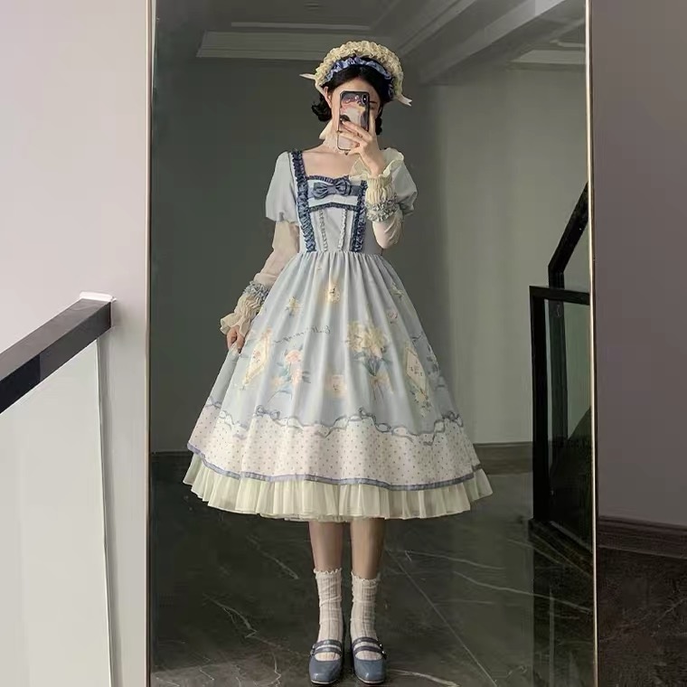 新作オリジナル高質ロリータワンピース可愛い 二次元かわいい新作公主 かわいい ロリ学園祭 A48