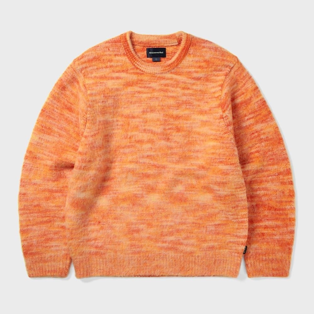 ディス・イズ・ネヴァー・ザット・スタティック・ニットセーターオレンジ