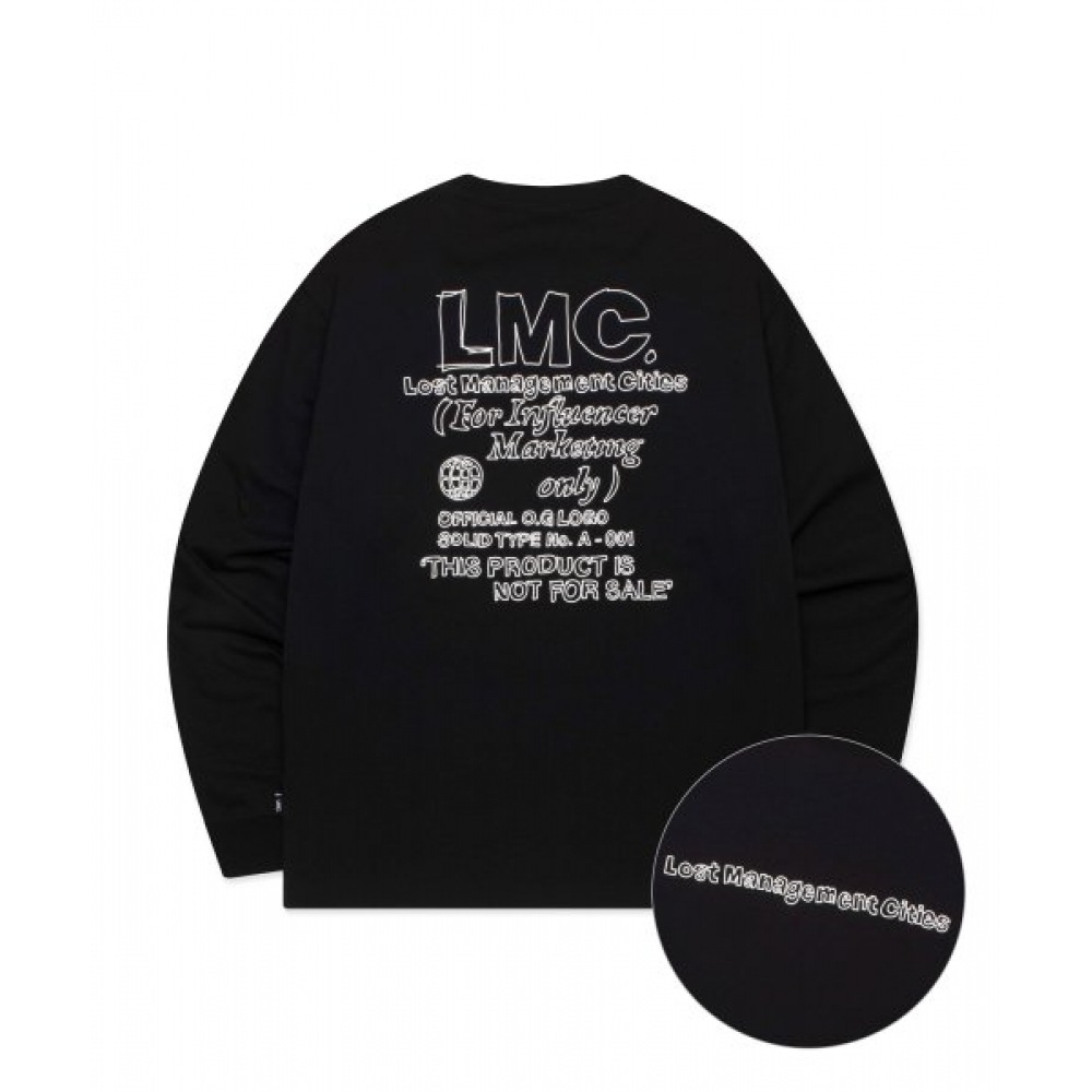 LMC (LMC) ファンドゥードルロングシルバーTシャツブラック