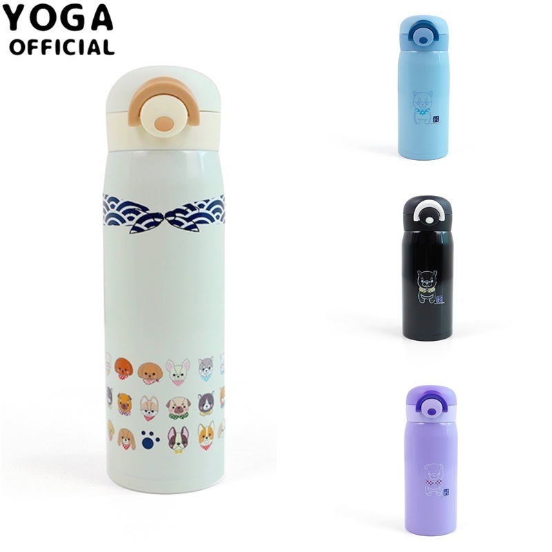 Doshiba 犬の 3 兄弟 316 ステンレス鋼断熱カップカップル漫画の男女学生水カップギフト