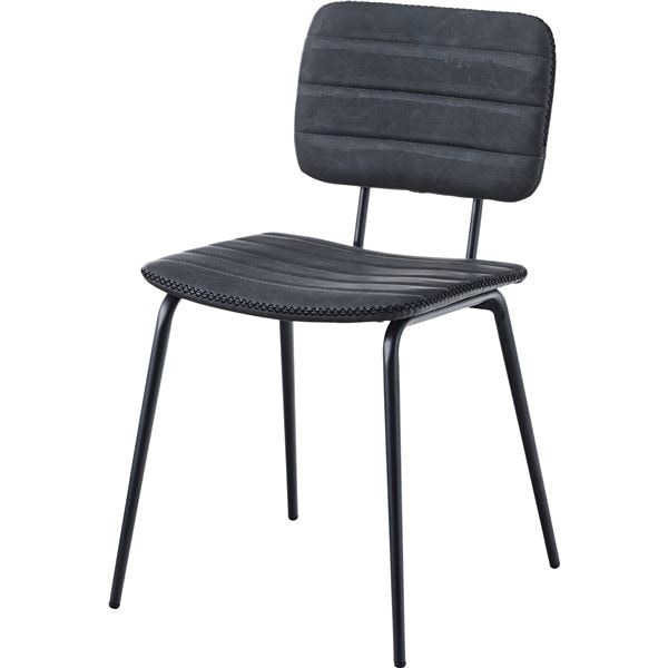 パーソナルチェア 2脚セット ブラック 幅45.5cm奥行51cm高さ78cm座面高46cm ソフトレザー スチール リビング