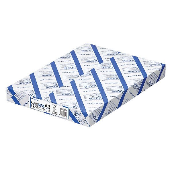 （まとめ買い）KB用紙共用紙 紙厚:64g平米 A3 500枚 FSC認証 KB-38N [x3]