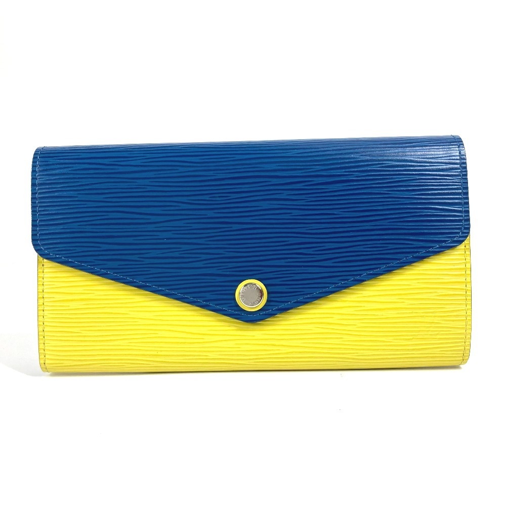 長財布 M60528 ポルトフォイユ・サラ エピ ロングウォレット 2つ折り バイカラー エピレザー サフィール/ピスタッシュ ブルー 30,745円