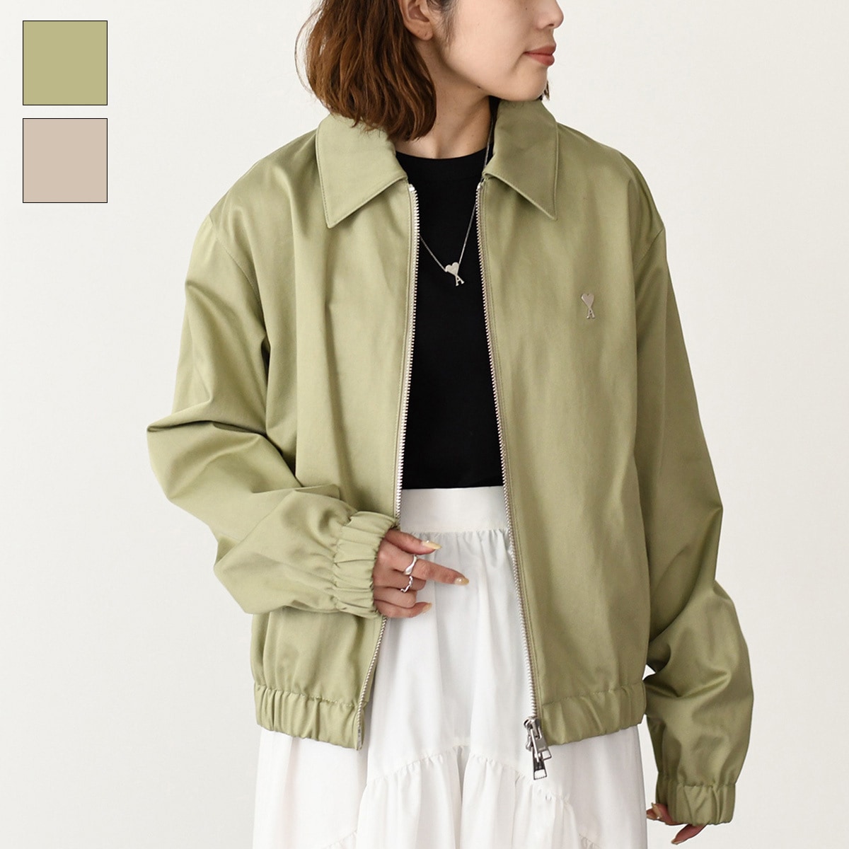 AMI ALEXANDRE MATTIUSSI アミ アレクサンドラマトゥッシ AMI DE COEUR アミパリス ジップジャケット HJK014 CO0009 レディース ユニセックス アウター