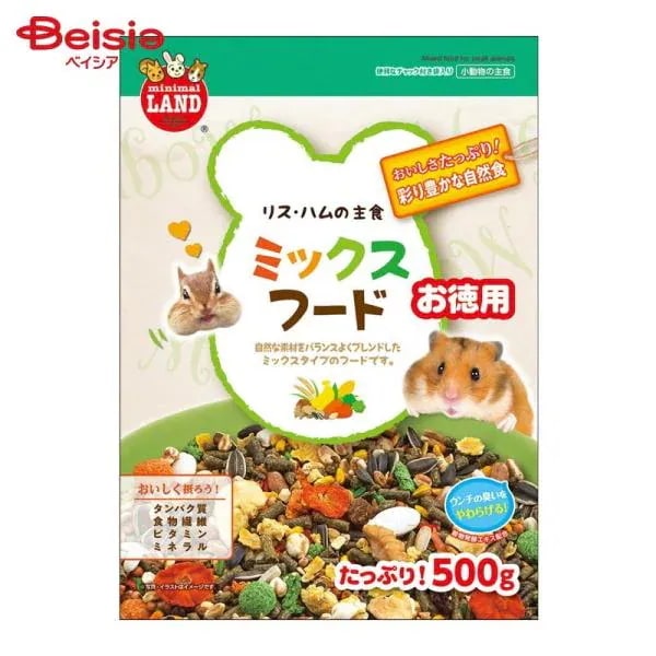 マルカン リス・ハムの主食ミックスフードお徳用 500g MR-544
