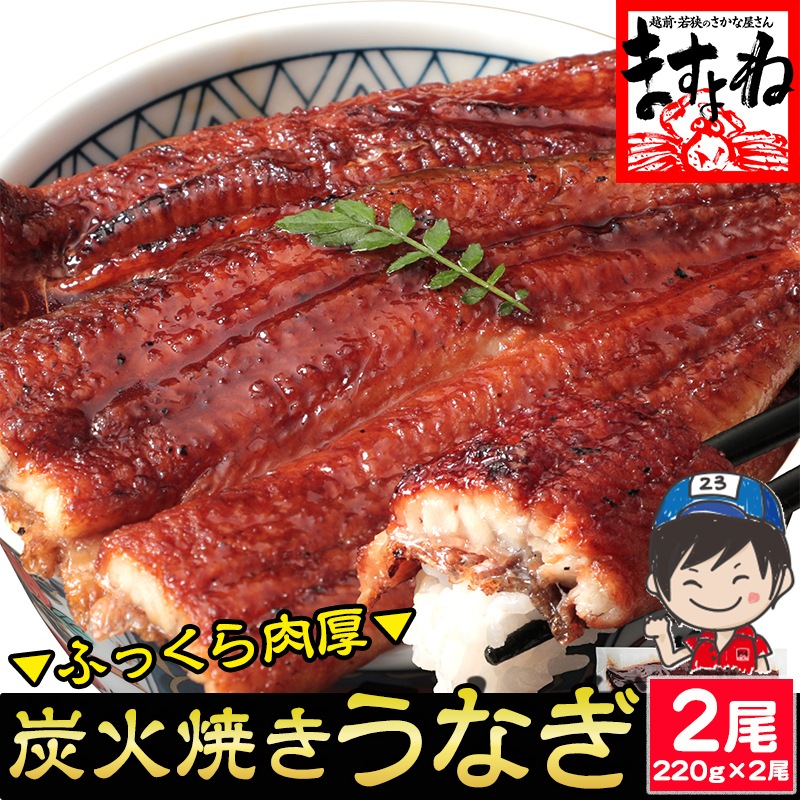 本格 炭火焼き わが家のうなぎ蒲焼 220g×2尾 計440g タレ+山椒付 ISO認証 HACCP管理 中国産 【ギフトのし対応】
