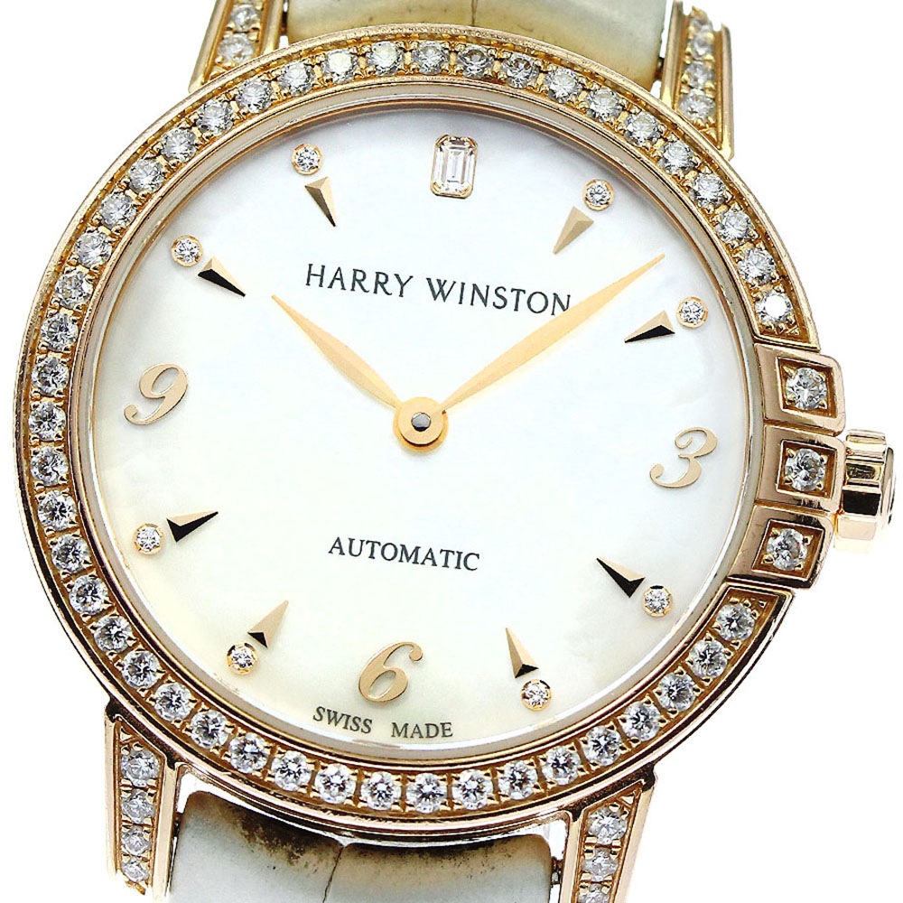 【HARRY WINSTON】ハリーウィンストン ミッドナイト K18RG ダイヤベゼル MIDAHM29RR001 自動巻き レディース_732444【中古】