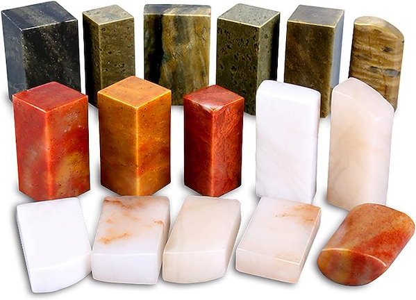 印材、遊印、篆刻、書道印、落款印（福＿龍図案、寿＿鳳凰図案） 印材 篆刻 龍 印材、遊印、篆刻、書道印、落款印（福＿龍図案、寿＿